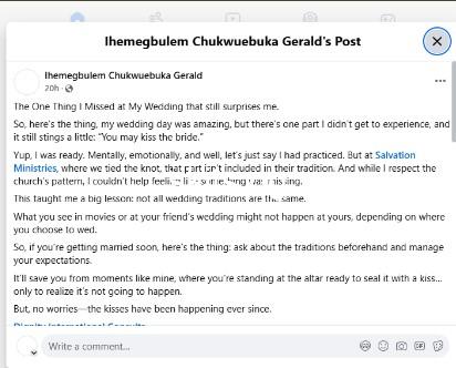 Nigerian man shares what he failed to do at his wedding that still upsets him