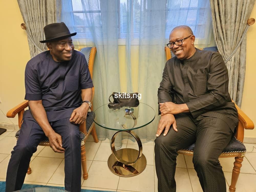 Peter obi pictured with former president goodluck jonathan