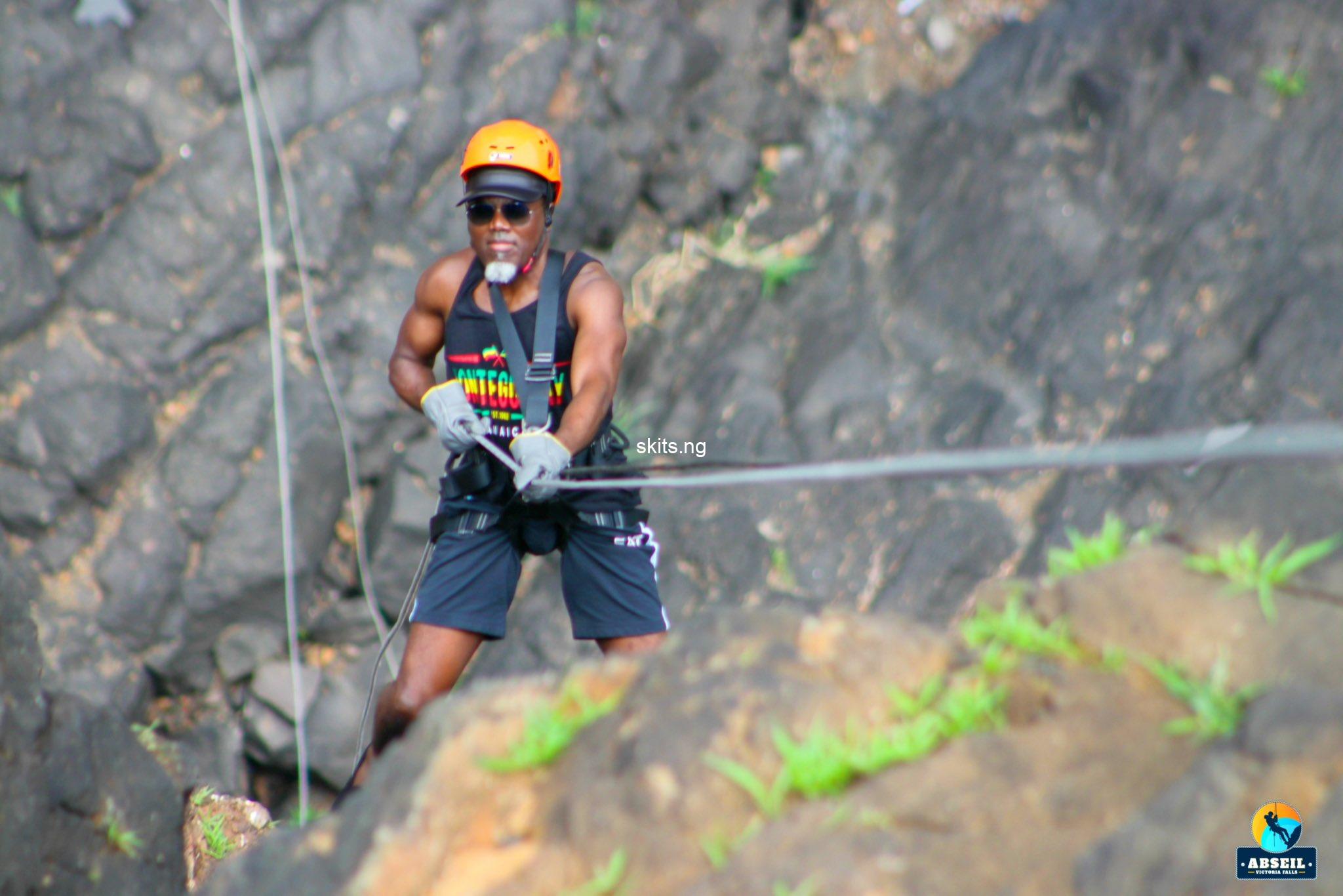 Reno Omokri Becomes First Nigerian To Abseil Down And Climb Up Victoria Falls