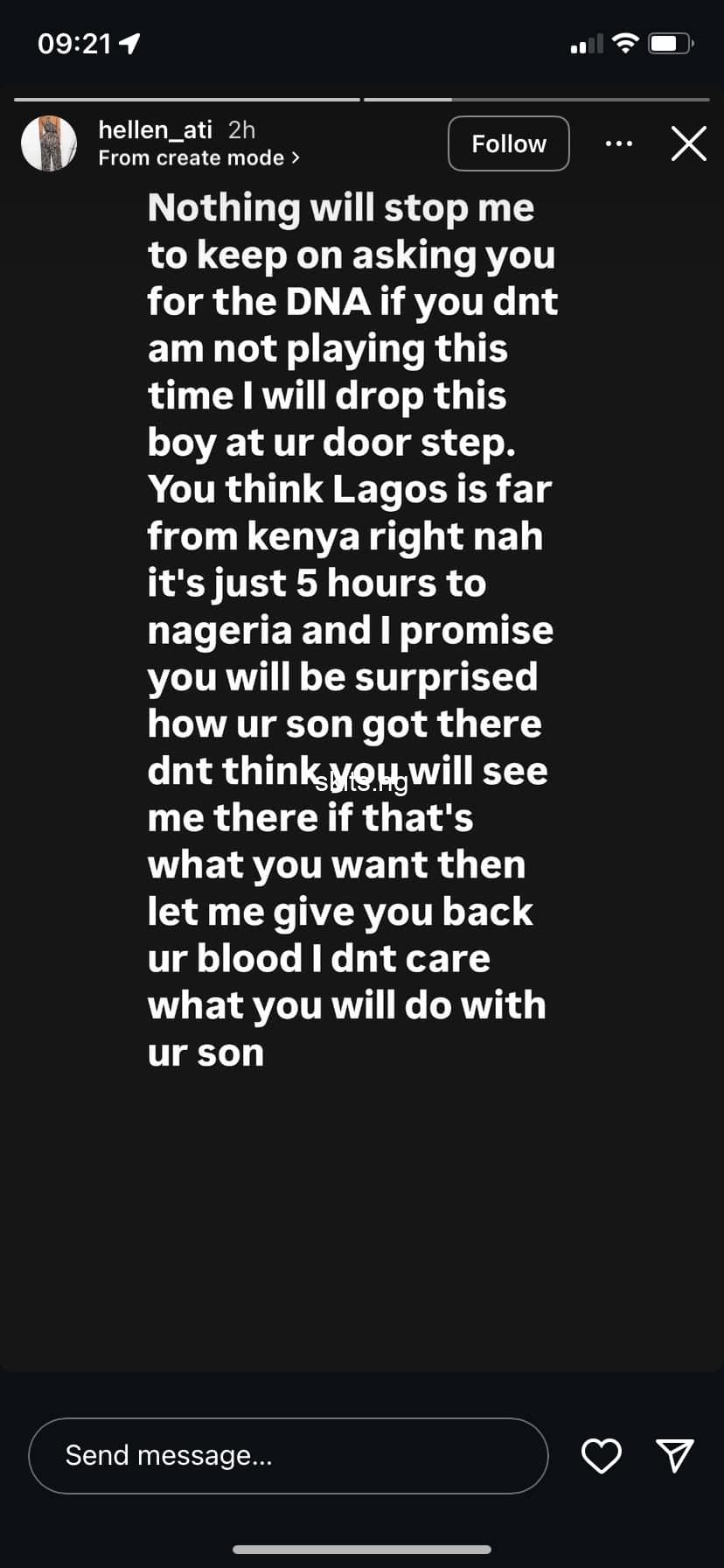 Ill drop this boy at your doorstep hellen ati vows as she insists she wont stop demanding for a dna from cubana chiefpriest