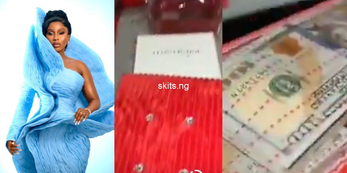 Mercy ekes boyfriend surprises her with luxury items bundles of dollars on valentines day