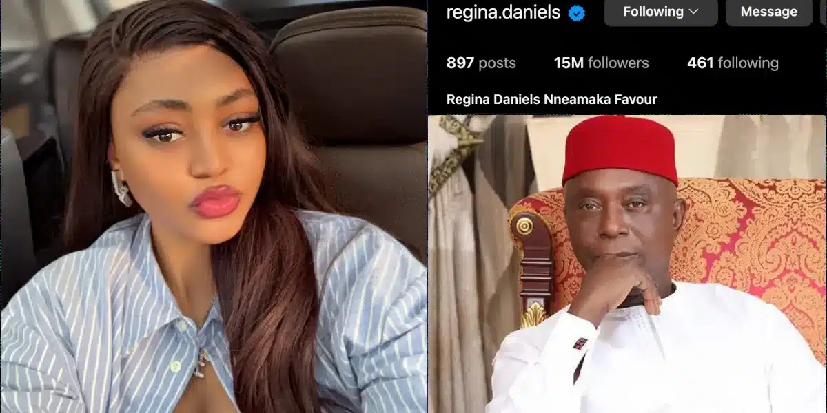 Regina daniels removes husbands name and photos as she returns to instagram