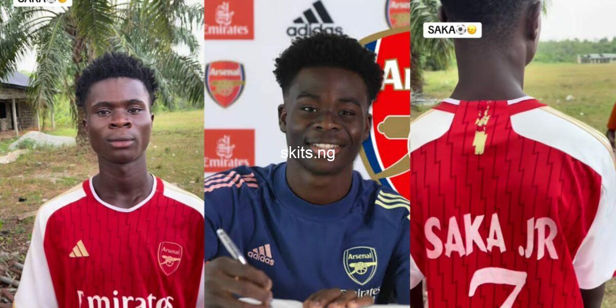 Video of Bukayo Saka’s lookalike in Arsenal jersey takes social media by storm