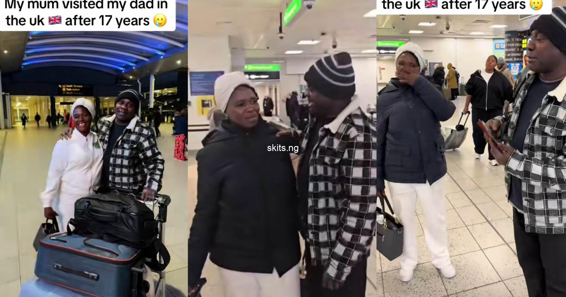 After 17 years apart man reunites with wife in uk as he cries photos
