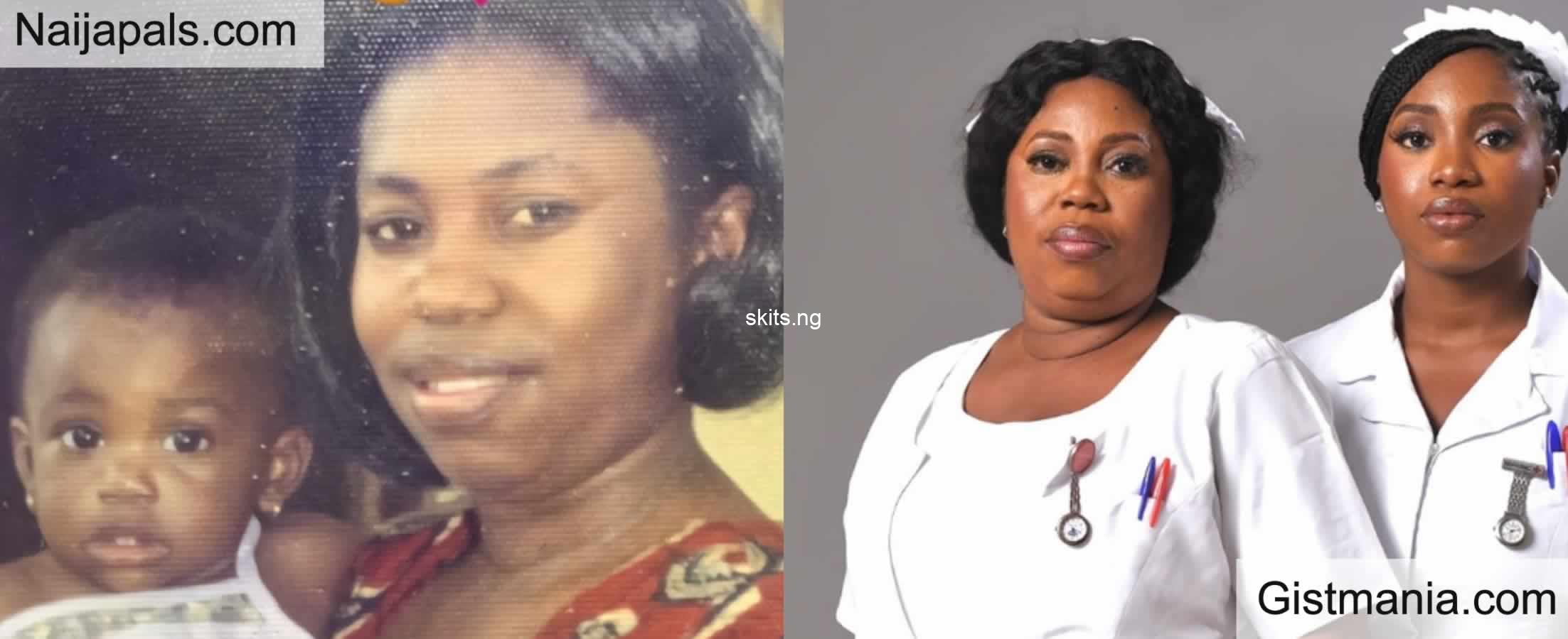 Nurse shares then and now photos of her with her mum as they twin in their nurse uniforms