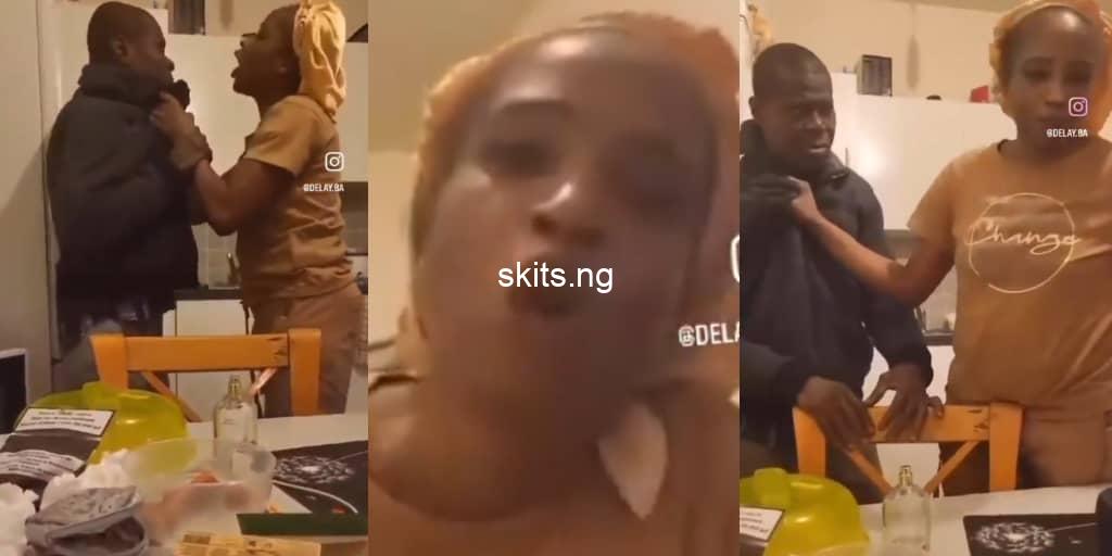 Woman beats husband while daughter films and agrees hes at fault
