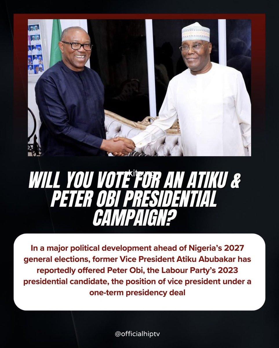 Atiku reportedly offers peter obi vp role in one term deal