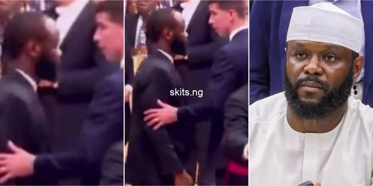 Moment vatican security blocks seyi tinubu from meeting pope leo during inauguration visit in rome video