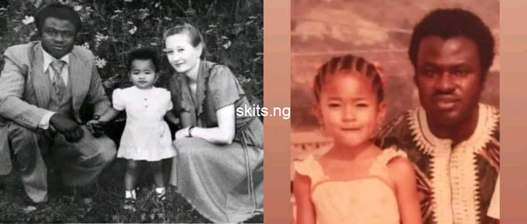 Rare childhood photos of natasha akpoti and her parents