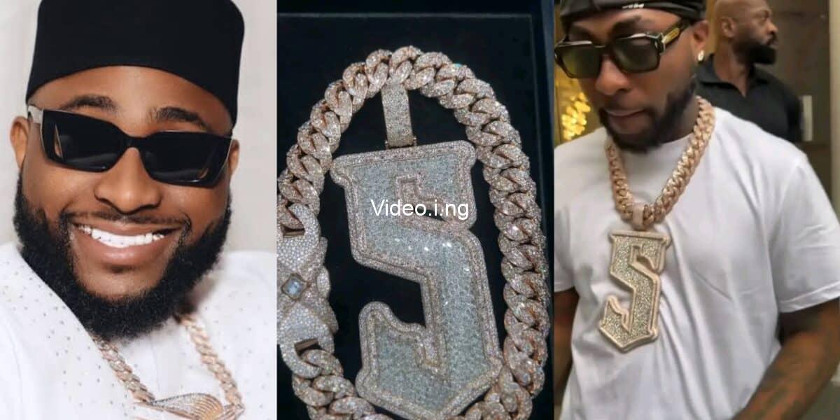 Davido takes delivery of 5ive diamond pendant