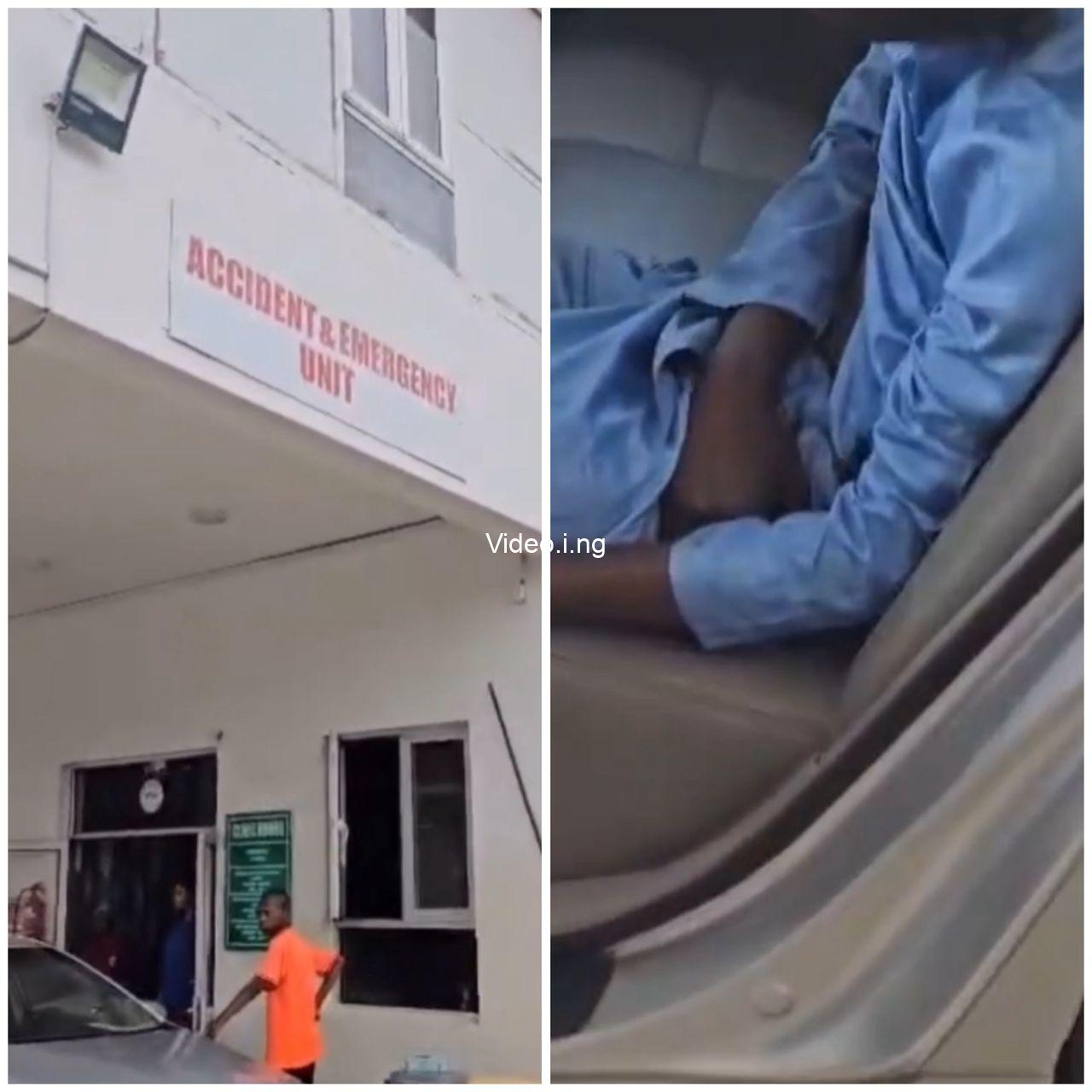 Man calls out staff of the federal medical center abuja for refusing to attend to an accident victim he brought to the hospital quickly video