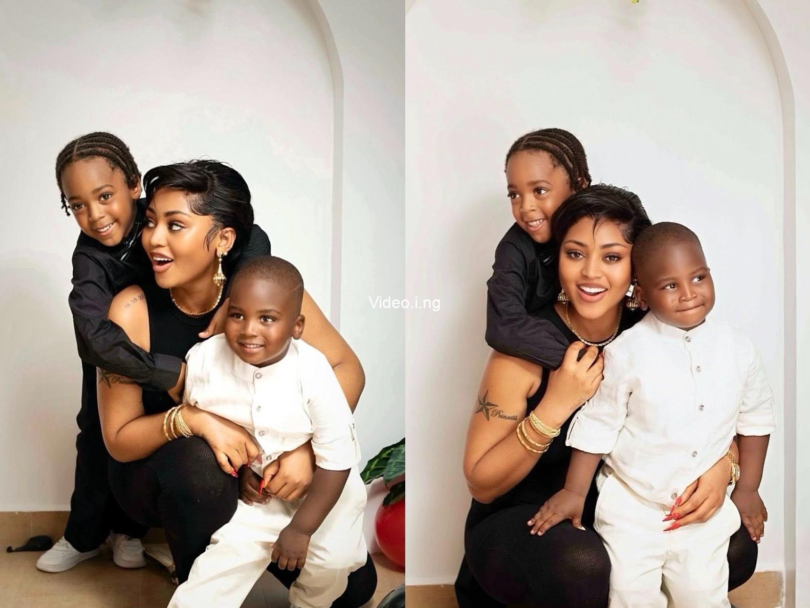 Regina daniels celebrates her sons as they turn 5 and