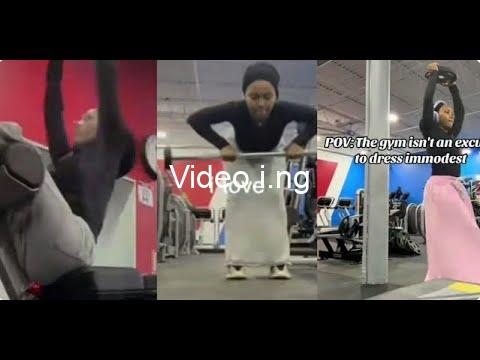 Lady raises eyebrows with gym outfit