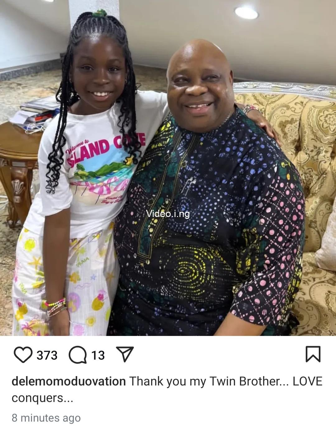 Love conquers dele momodu writes as he thanks gov adeleke after davido reunited with daughter imade adeleke