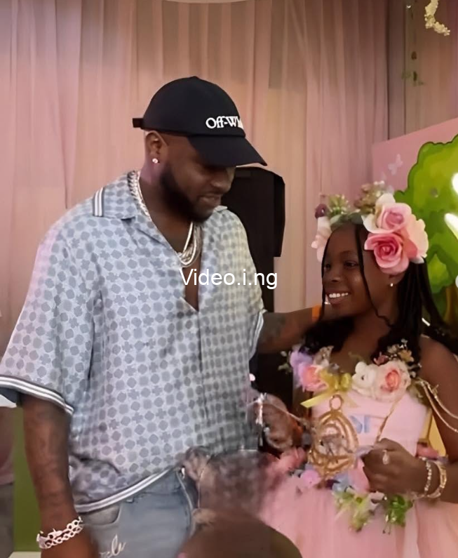 Trending video of davidos reaction after dj played burna boys song at his daughters birthday party
