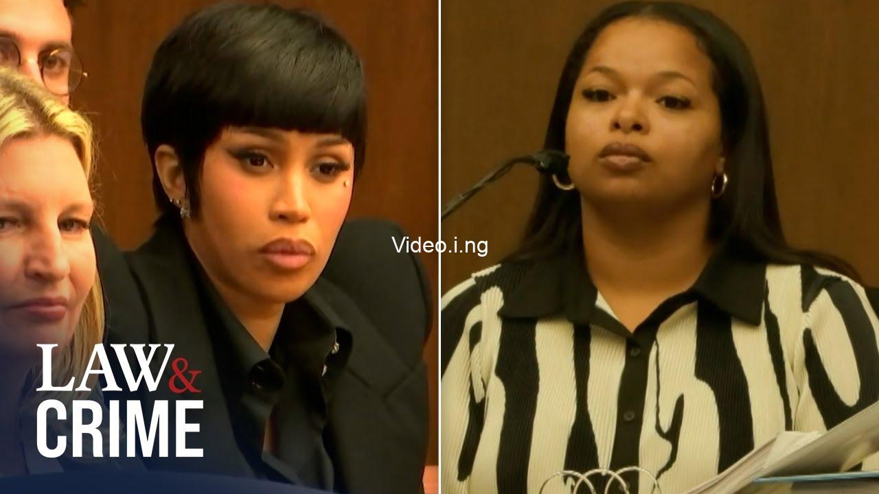 Cardi b on trial for allegedly assaulting security guard while pregnant video