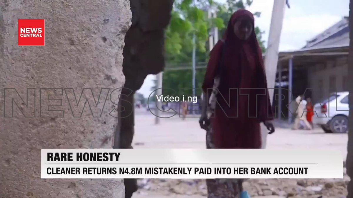 Cleaner returns n4 8m mistakenly paid into her bank account in maiduguri