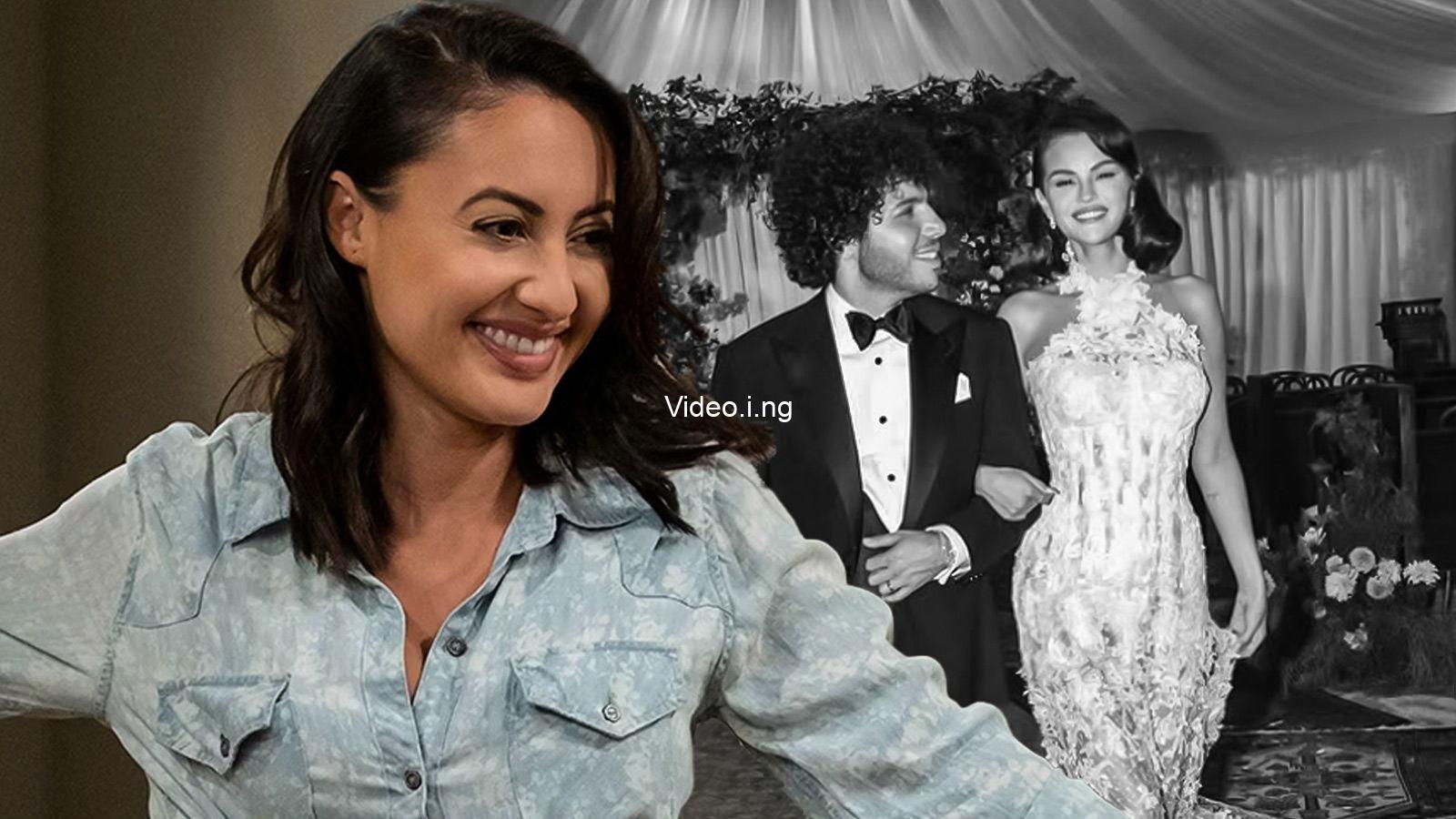 Francia raisa the woman who donated a kidney to selena gomez on her wedding with benny blanco