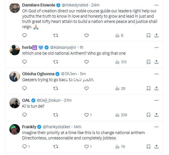 Return To Old Anthem: ‘Will It Solve Current Hardship?’ – Nigerians React
