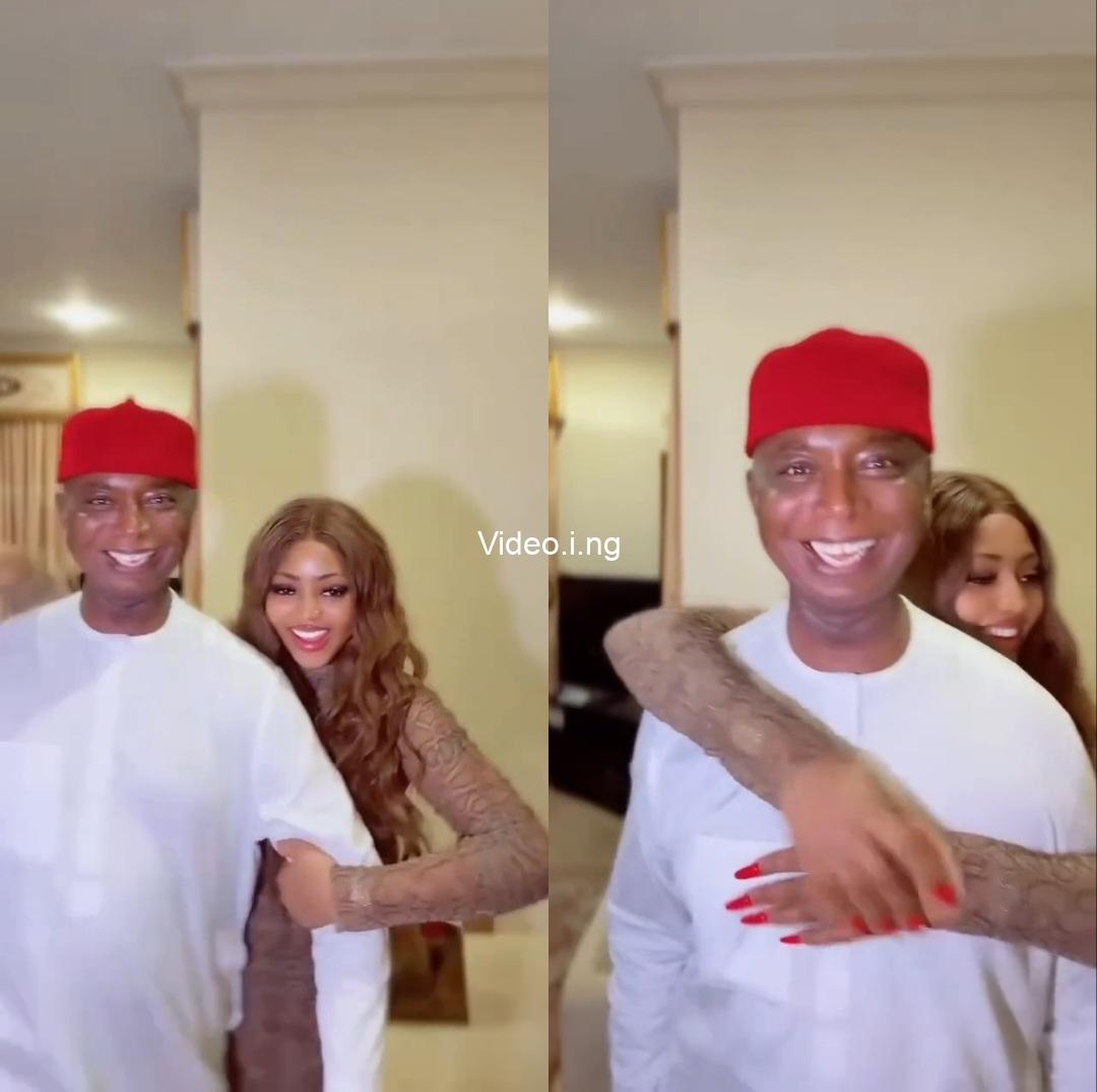 Senator ned nwoko shares loved up video with wife regina daniels with a heartfelt poem