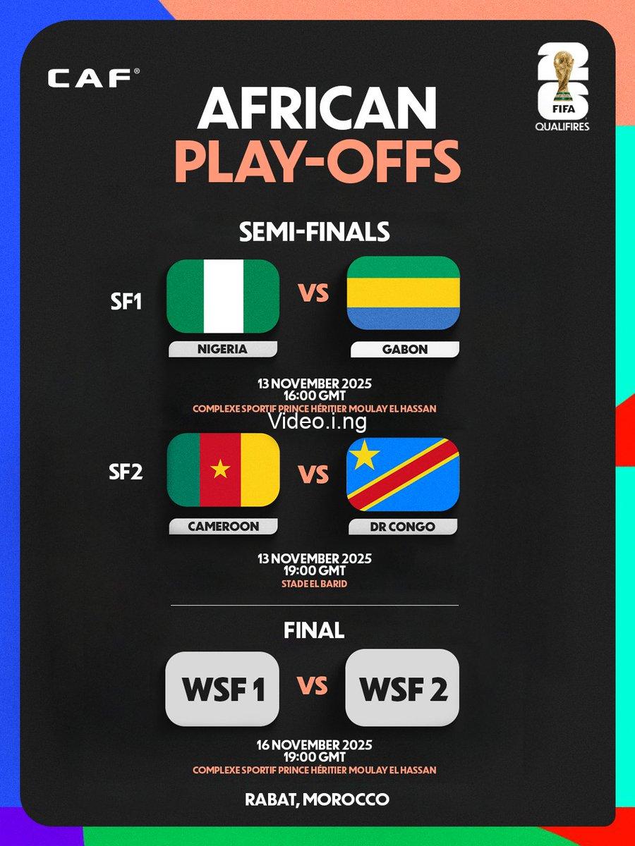 2026 nigeria defeats gabon 4 1 to reach final of the african section of fifa world cup play offs