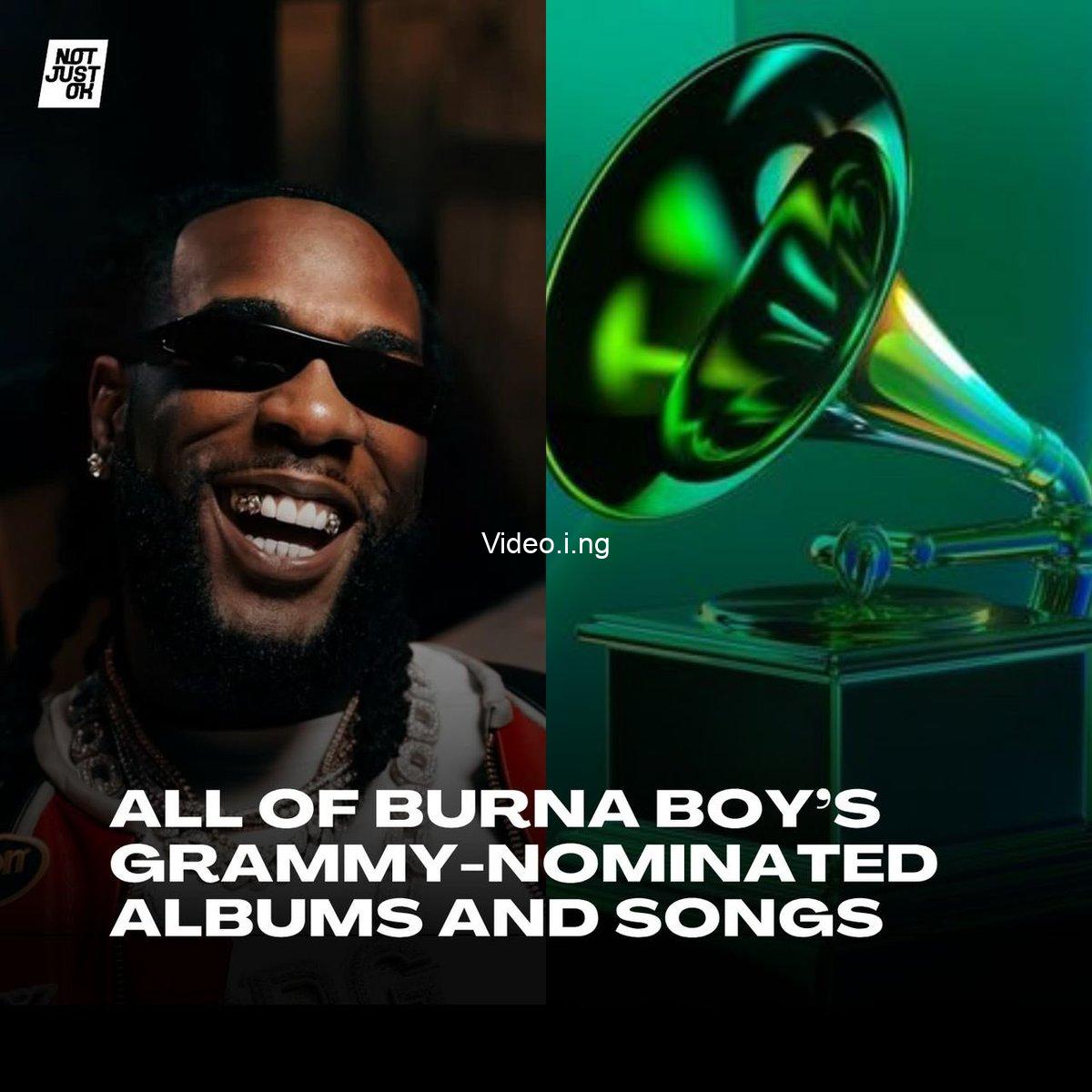 All of burna boys grammy nominated albums and songs