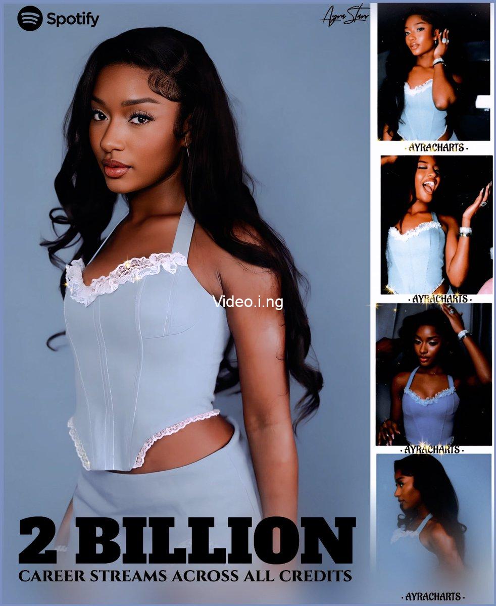 Ayra starr crosses 2 billion streams on spotify continues to dominate charts