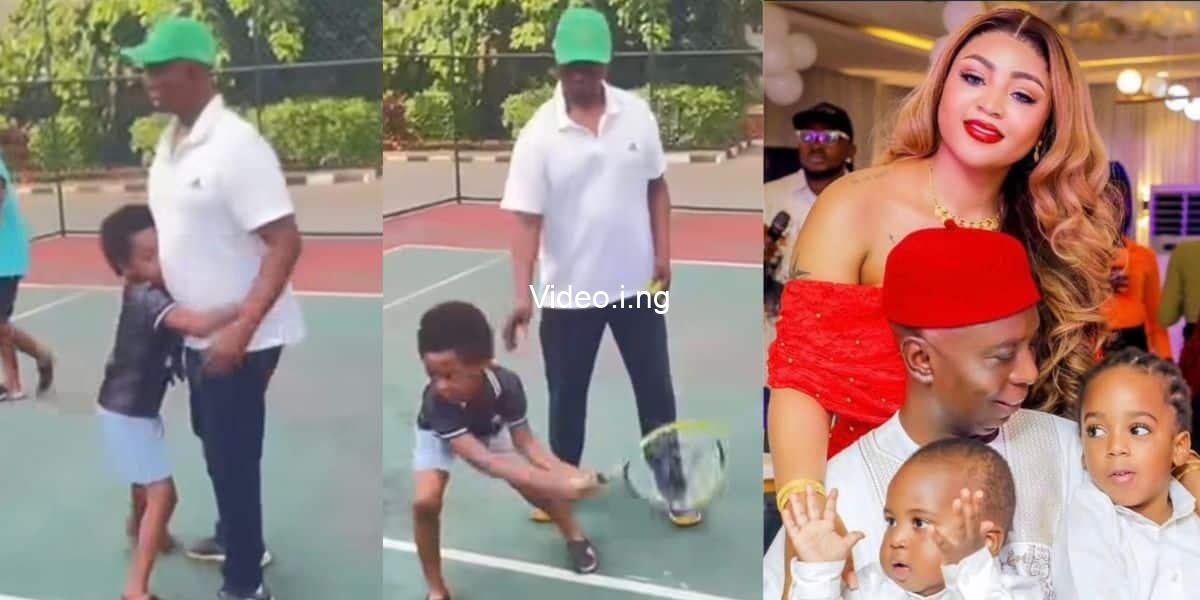 Ned Nwoko shares sweet moments with Regina Daniels’ kids amid marital drama
