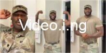 Nigeria wassup us soldier trends online as he shows off muscles says we go soon fall in