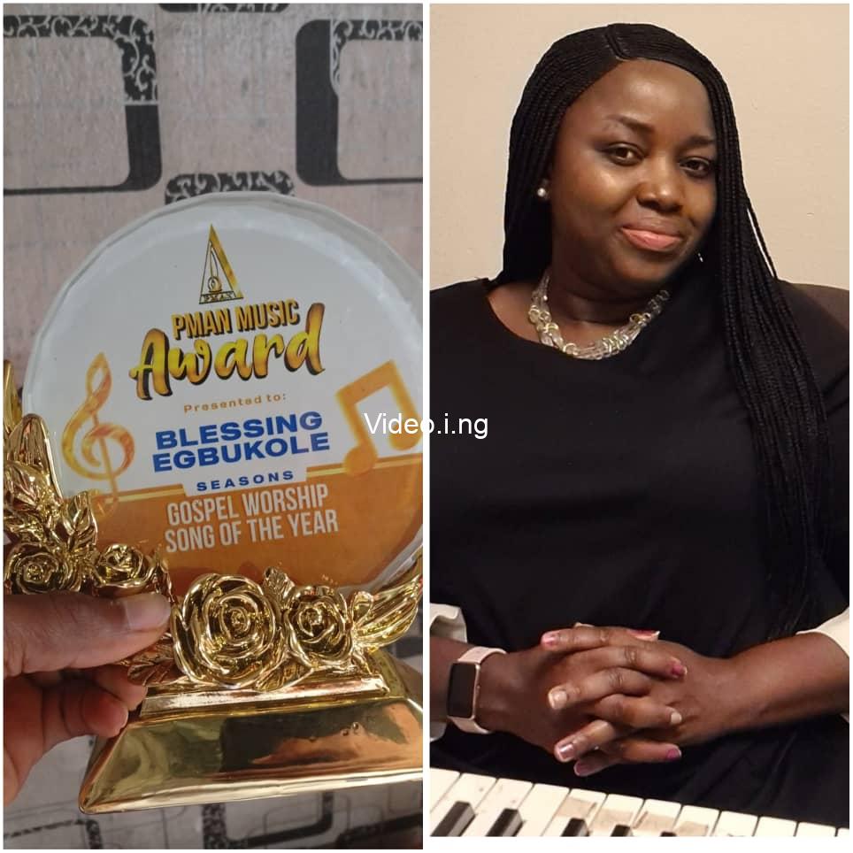Blessing egbukole emerges winner of gospel worship song of the year at the pman music awards rivers state chapter