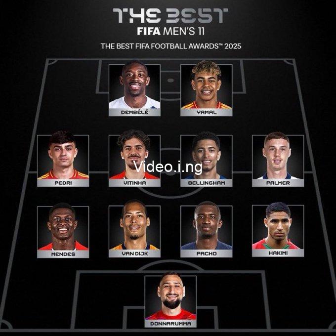 Fifa announces its 2025 mens best xi players