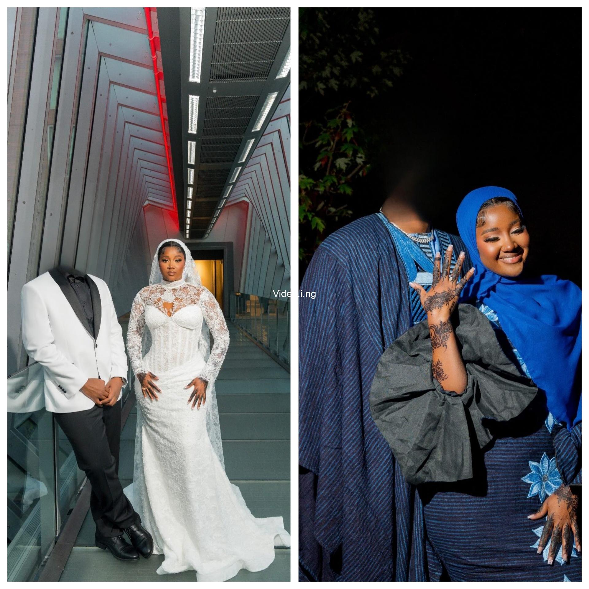 Guinean woman edits her husbands head out of their wedding photos