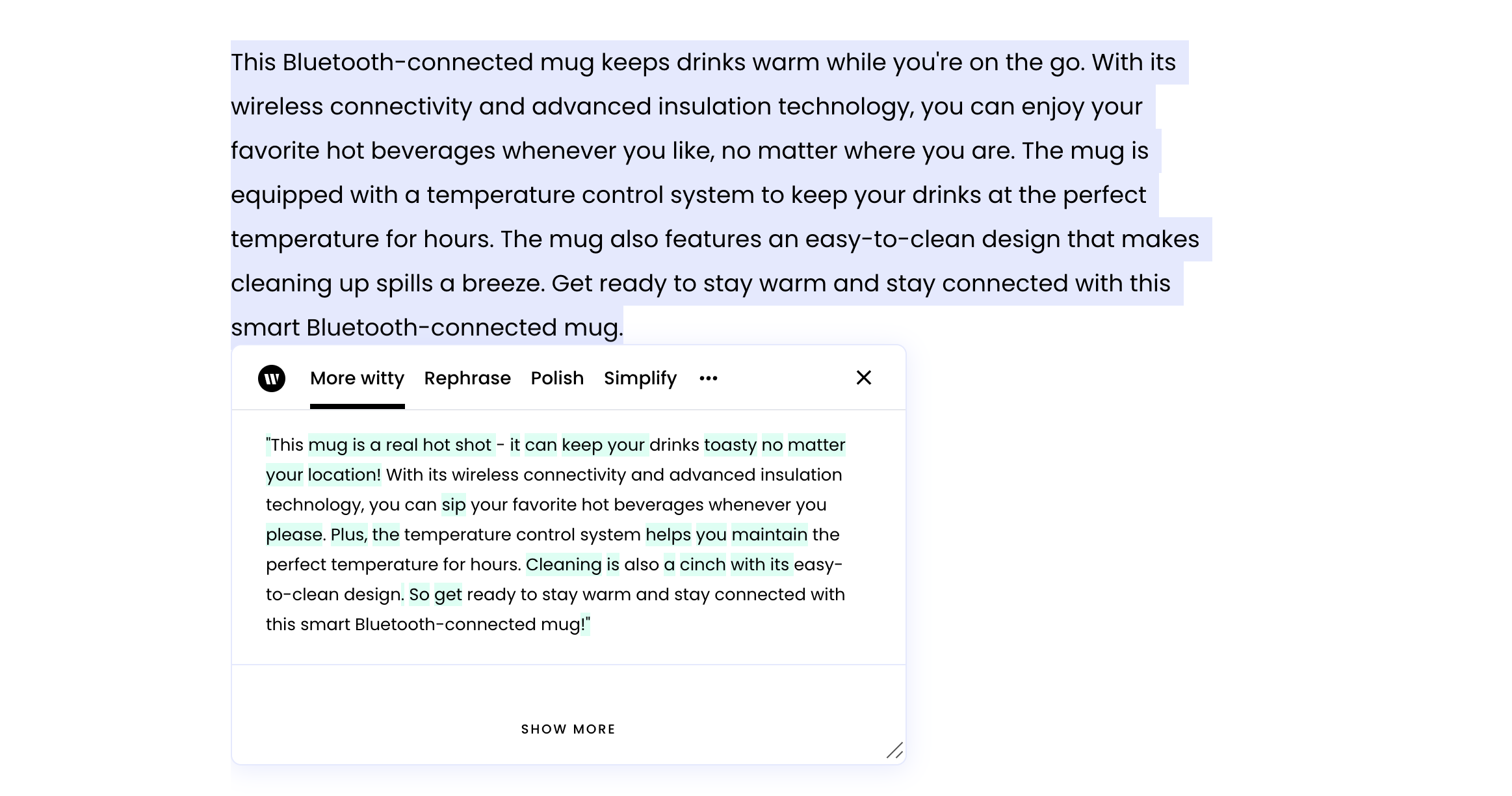 How can you help rewrite text