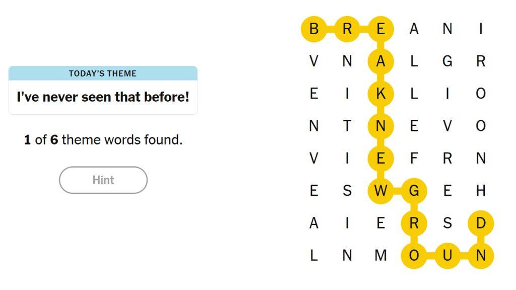 Nyt strands ive never seen that before hints and answers for today january 3