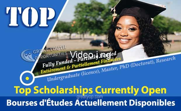 Please find below the latest Scholarship opportunities around the world