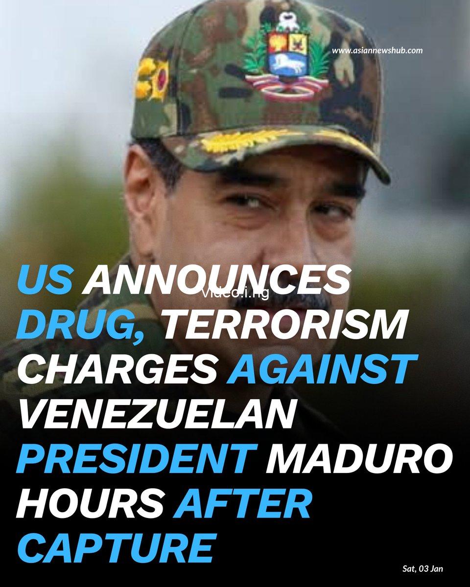 Us announces drug and terrorism charges against captured venezuelan president maduro