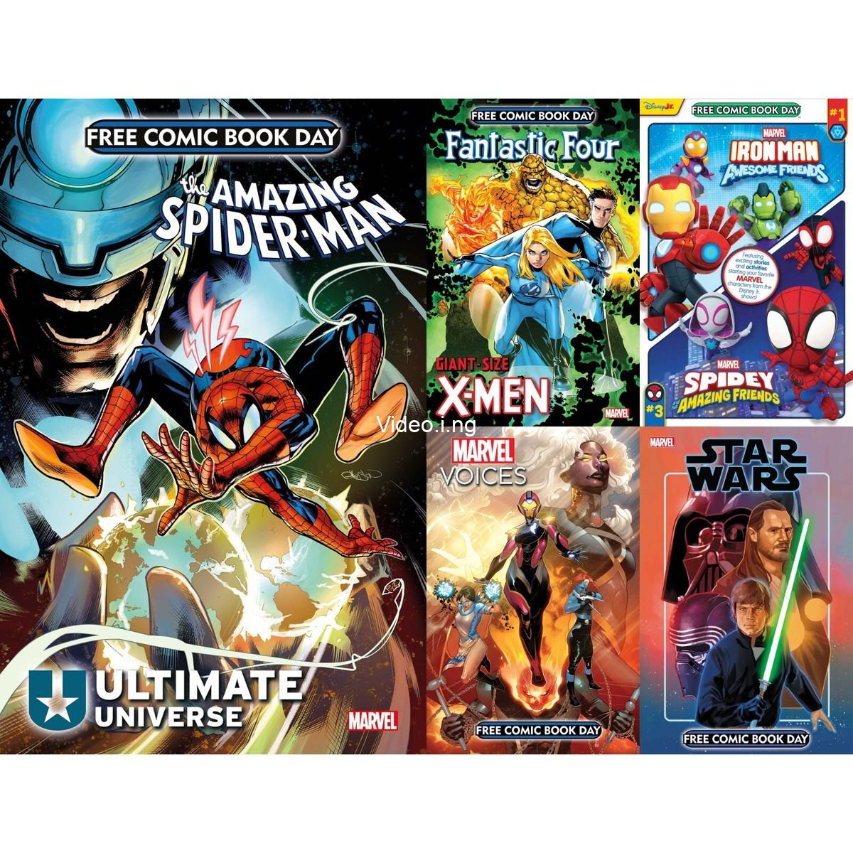 Spider-Man, Ironheart, Darth Vader & More Featured in Marvel Free Comic Book Day 2025 Previews
