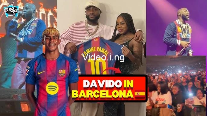 Davido Gets a Barcelona Surprise From Lamine Yamals Mum