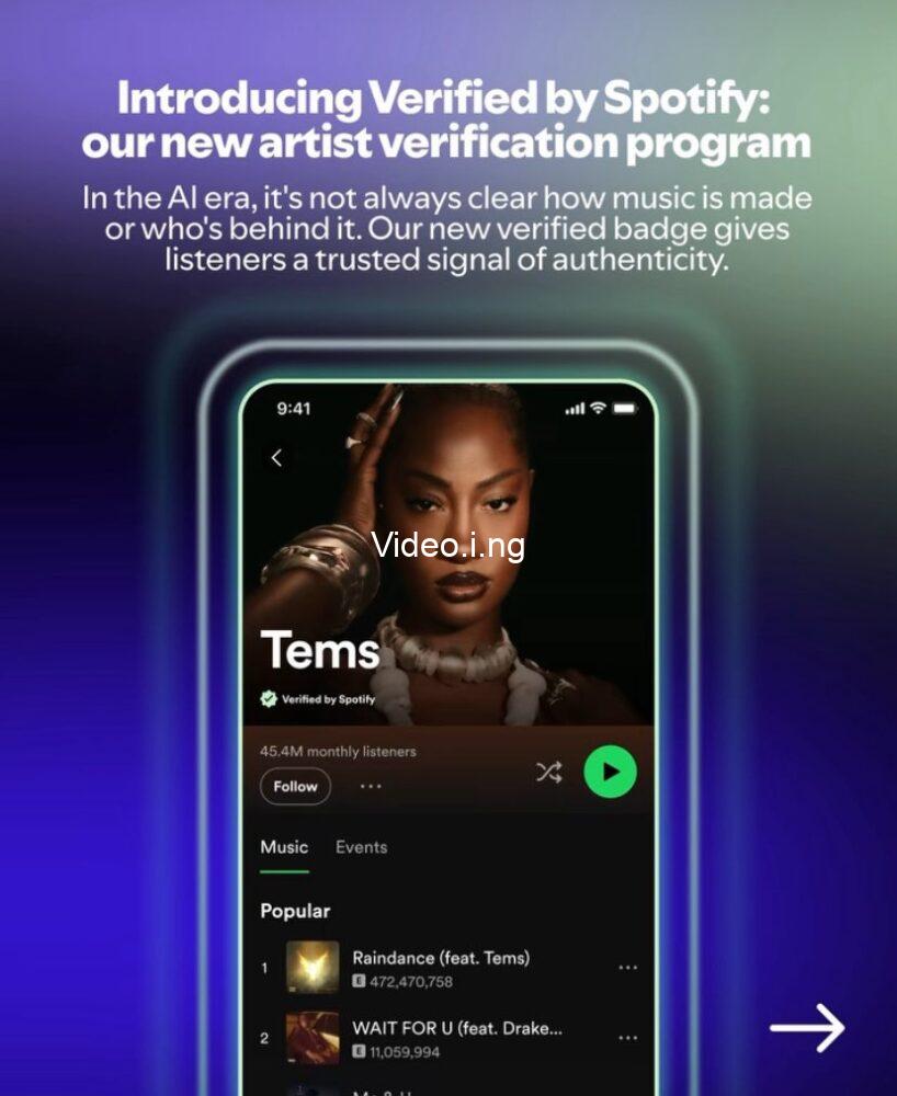 Spotify Introduces ‘Verified by Spotify’ Badge for Artists