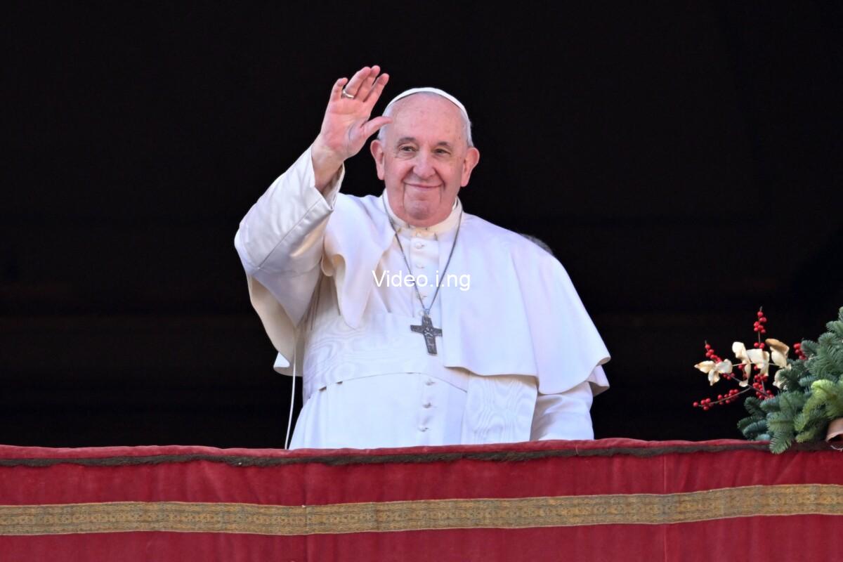 Pope leo xiv hugs young girl during his visit to cameroon video